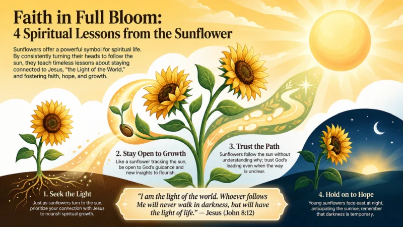 Infographic: 4 Spiritual Lessons From the Sunflower