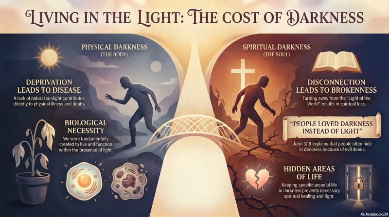 Sermon illustration avoiding light